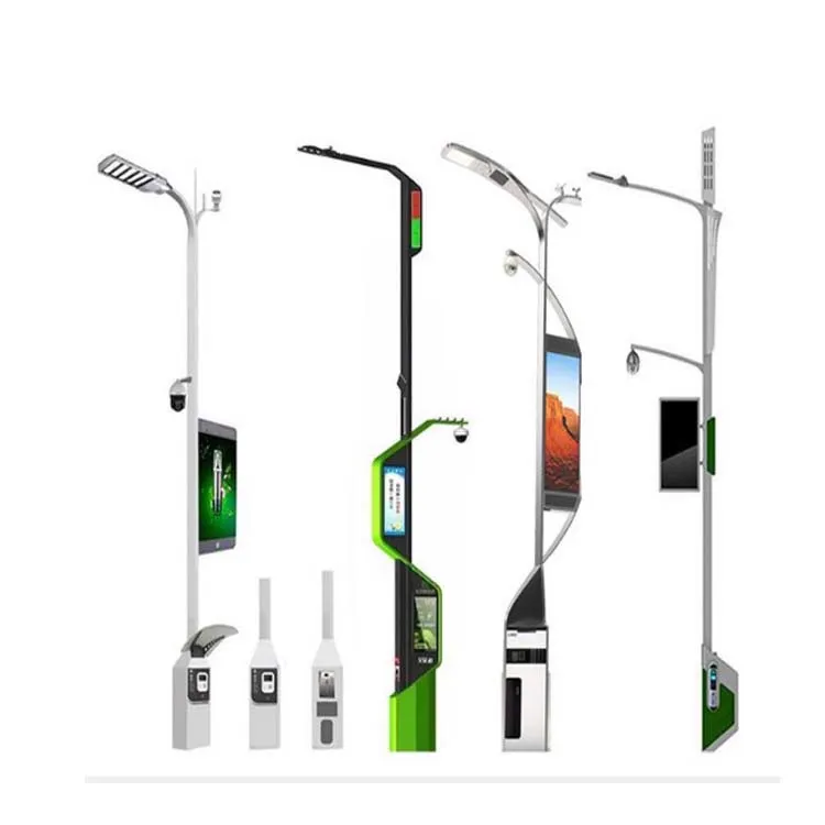 Poste Inteligente com ecrã LED, CCTV inteligente, transmissor wifi e iluminação pública inteligente